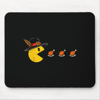 Funny thanksgiving gaming eating turkey leg gamer mousepad