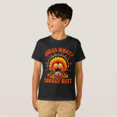 Funny Thanksgiving Guess What Turkey Butt Couples  T-Shirt (Vorne ganz)