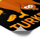 Funny Thanksgiving Guess What Turkey Butt  Poster (Ecke)