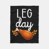 Funny Thanksgiving Leg Day Family Matching Turkey Fleecedecke (Vorderseite)