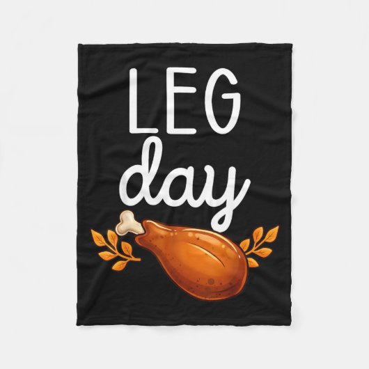 Funny Thanksgiving Leg Day Family Matching Turkey Fleecedecke (Vorderseite)