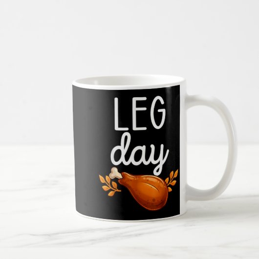 Funny Thanksgiving Leg Day Family Matching Turkey Kaffeetasse (Rechts)