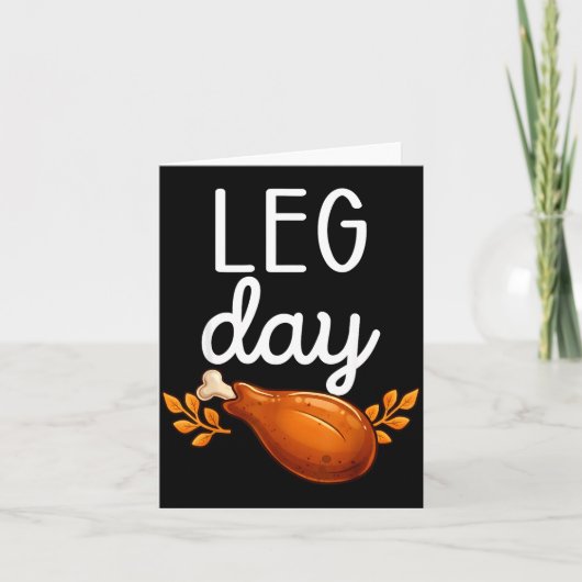 Funny Thanksgiving Leg Day Family Matching Turkey Karte (Vorderseite)