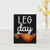 Funny Thanksgiving Leg Day Family Matching Turkey Karte (Gelbe Blume)