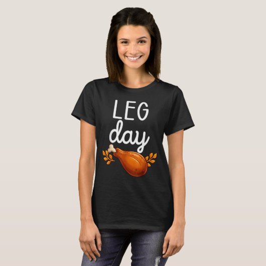 Funny Thanksgiving Leg Day Family Matching Turkey  T-Shirt (Vorne ganz)