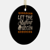 Funny Thanksgiving Let Keramik Ornament (Rechts)