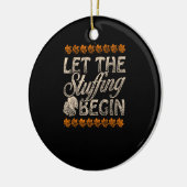 Funny Thanksgiving Let Keramik Ornament (Links)