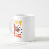 Funny Thanksgiving Monster Truck Turkey Ride Fall Kaffeetasse (Vorderseite Links)