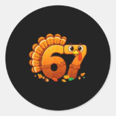 Funny Thanksgiving Outfit Kids Toddler Boys Men 67 Runder Aufkleber (Vorderseite)
