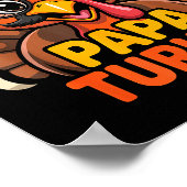 Funny Thanksgiving Papa Turkey Family Matching Men Poster (Ecke)