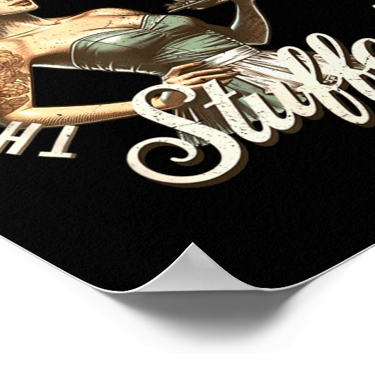 Funny Thanksgiving Retro N Up Inappropriate Stuffe Poster (Ecke)