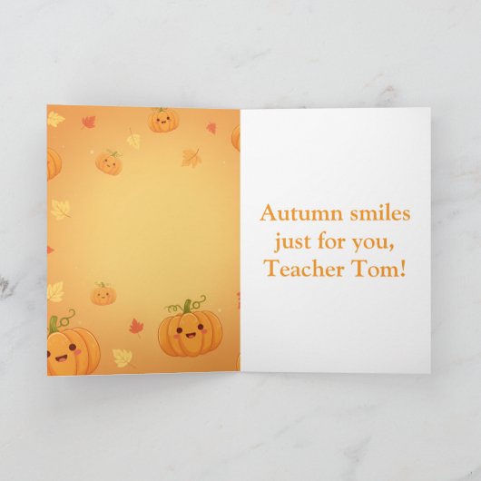 Funny Thanksgiving Teacher Card – Thanks a Latte Karte (Innenseite)