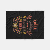 Funny Thanksgiving Thick Thighs Thankful Vibes Nat Fleecedecke (Vorderseite (Horizontal))