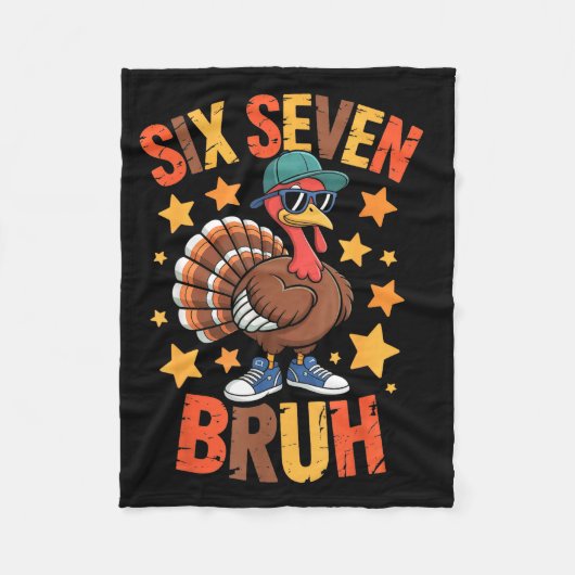Funny Thanksgiving Turkey 67 Bruh Fall Farm Men Wo Fleecedecke (Vorderseite)