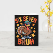 Funny Thanksgiving Turkey 67 Bruh Fall Farm Men Wo Karte (Gelbe Blume)