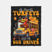 Funny Thanksgiving Turkey Bus Driver School Gift  Fleecedecke (Vorderseite)