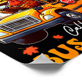 Funny Thanksgiving Turkey Bus Driver School Gift Poster (Ecke)