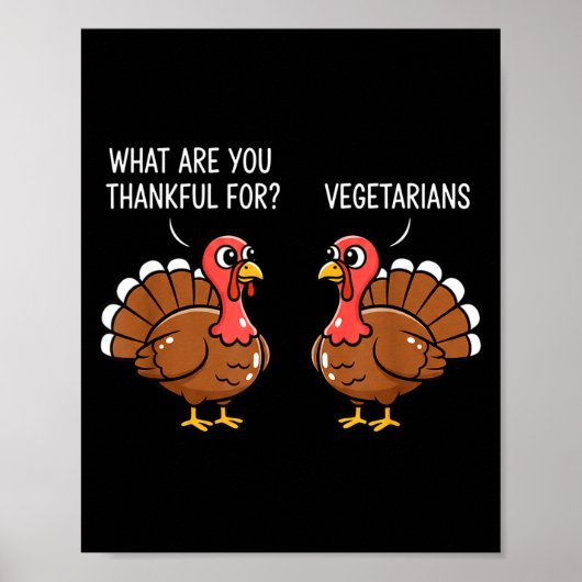 Funny Thanksgiving Turkey Design - What Are You Th Poster (Vorne)
