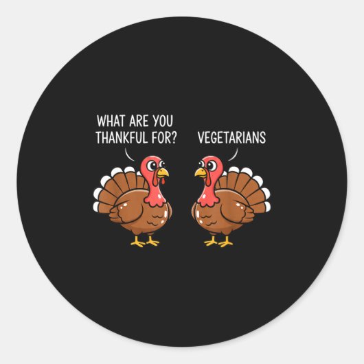 Funny Thanksgiving Turkey Design - What Are You Th Runder Aufkleber (Vorderseite)