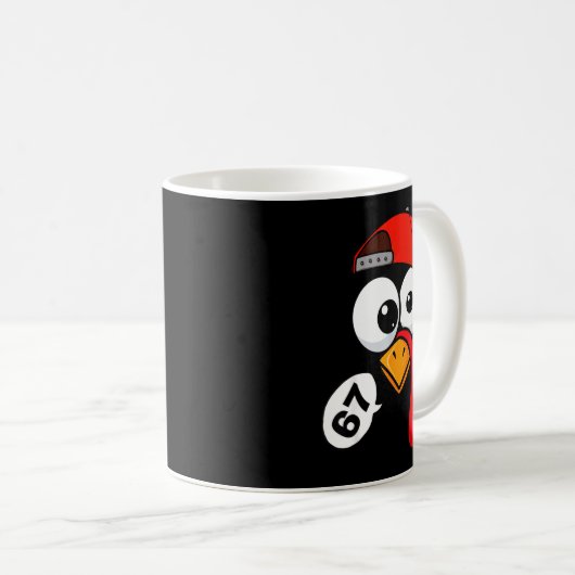 Funny Thanksgiving Turkey Face 67 Six Seven Boy Me Kaffeetasse (VorderseiteRechts)
