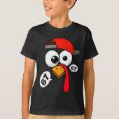 Funny Thanksgiving Turkey Face 67 Six Seven Boy Me T-Shirt (Vorderseite)