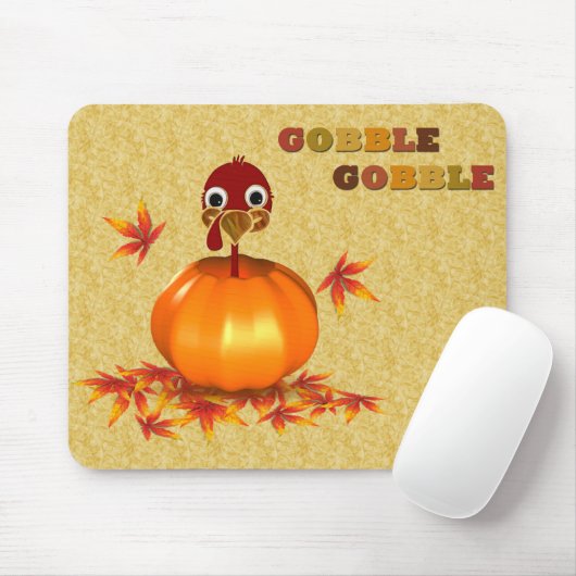 Funny Thanksgiving Turkey in Pumpkin - Mousepad (Mit Mouse)