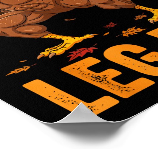 Funny Thanksgiving Turkey Leg Day Gym Workout Fitn Poster (Ecke)