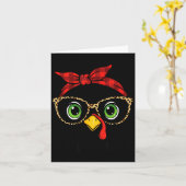 Funny Thanksgiving Turkey, Leopard Gles & Buff Karte (Gelbe Blume)