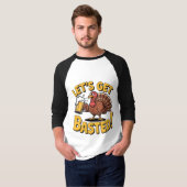 Funny Thanksgiving Turkey “Let’s Get Basted” Beer T-Shirt (Vorne ganz)