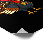 Funny Thanksgiving Turkey Meow Cat Disguise Men Wo Poster (Ecke)