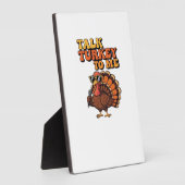 Funny Thanksgiving Turkey Retro 70s  Talk Turkey T Fotoplatte (Seite)