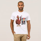 Funny Thanksgiving Turkey with Wine Glass – Gobble T-Shirt (Vorne ganz)