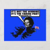 Funny Thatcher Falklands Postkarte (Vorderseite)