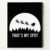 Funny That's My Spot Xmas Session Santa on Sleigh Notizblock (Rückseite)