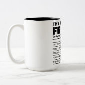 Funny the Always Dominoes Friend Nutrition Fakten Zweifarbige Tasse (Links)