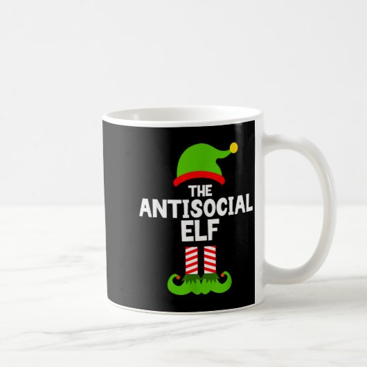 Funny The Antisocial Elf Christmas Family Pajama A Kaffeetasse (Rechts)