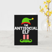 Funny The Antisocial Elf Christmas Family Pajama A Karte (Gelbe Blume)