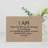 Funny the Art of Girl Bridesmaid Vorschlag Card Einladung (Stehend Vorderseite)