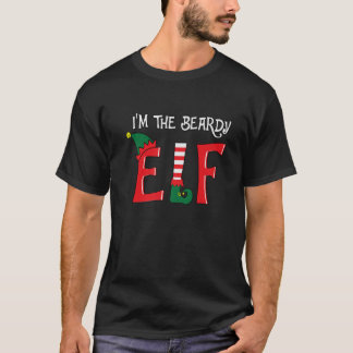 Funny the Beardy Elf Familie Matching Weihnachten  T-Shirt