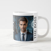 Funny the Boss Personalisiertes Custom Foto Jumbo-Tasse (Rechts)