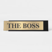 Funny "The Boss" Schreibtischschild - goldenes Far Schreibtischnamensplakette (Vorderseite )