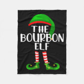 Funny The Bourbon Elf Matching Family Christmas Fleecedecke (Vorderseite)