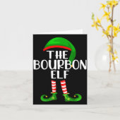 Funny The Bourbon Elf Matching Family Christmas Karte (Gelbe Blume)