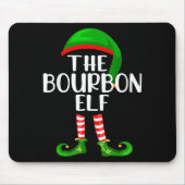 Funny The Bourbon Elf Matching Family Christmas Mousepad (Vorne)