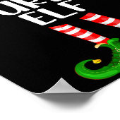 Funny The Bourbon Elf Matching Family Christmas Poster (Ecke)