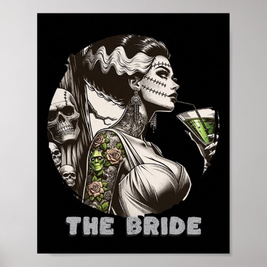Funny the Bridge The Monster Frankenstein Spooky H Poster (Vorne)