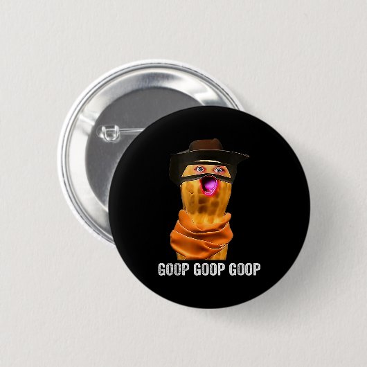 Funny The Burnt Peanut Goop Bungulator  Button (Vorne & Hinten)