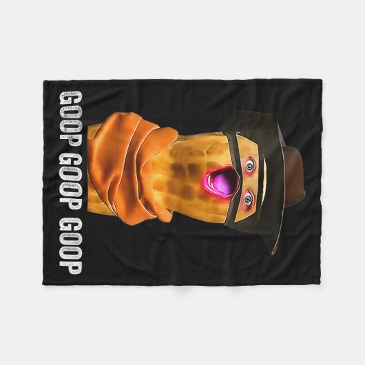 Funny The Burnt Peanut Goop Bungulator  Fleecedecke (Vorderseite (Horizontal))