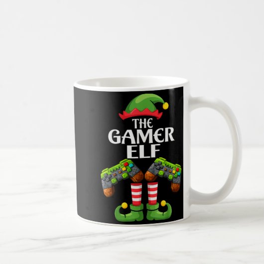 Funny The Gamer Elf Christmas Gamer Boy Kids Kaffeetasse (Rechts)