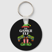 Funny The Gamer Elf Christmas Gamer Boy Kids Schlüsselanhänger (Vorderseite)